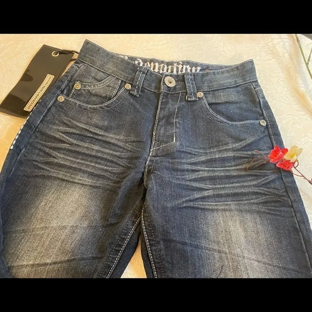 💥Redemption Boys Denim Fashion Jeans Size : 12